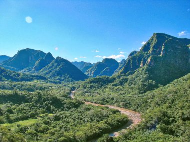 Bolivya, Samaipata, Ulusal Park Amboro manzaraları ve manzaraları