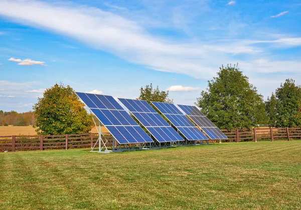 Solar panel green technology in use in Canadian countryside