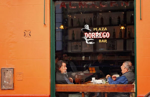 San Telmo Straten Van Buenos Aires Argentinië Mensen Het Café — Stockfoto