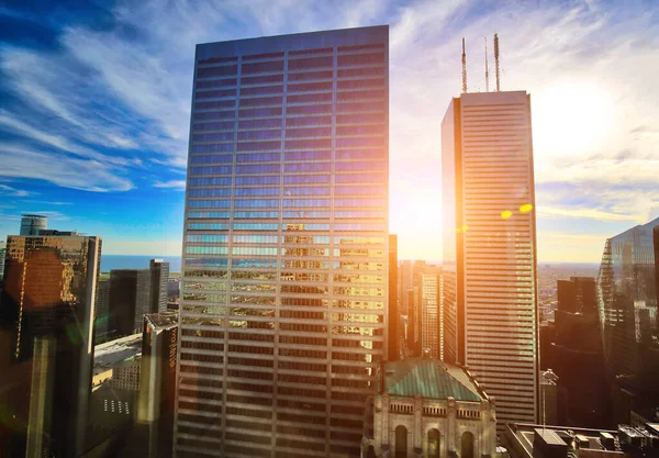 Toronto skyline in financial district