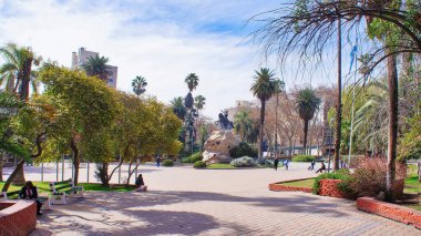 Mendoza, Arjantin-20 Eylül 2018: Arjantin, Mendoza şehir sokakları tarihi şehir merkezinde