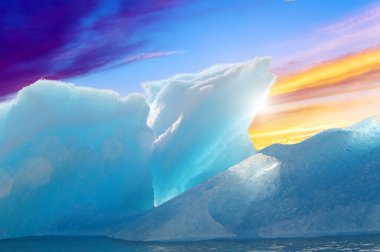 Argentina, Glaciers national park, Icebergs of Spegazzini glacier clipart