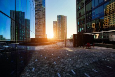 Toronto, manzaralı finans bölgesi silüeti