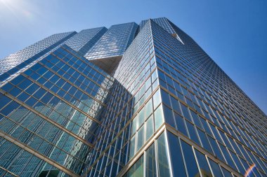 Toronto, Kanada-1 Mart 2019: Toronto şehir merkezindeki Toronto finans bölgesi silüeti