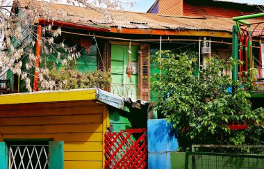 Buenos Aires, Arjantin 'in ünlü El Caminito Bölgesi 