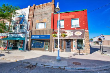 Midland, Canada-15 July, 2019: Downtown in in Midland town located on Georgian Bay in Simcoe County, Ontario, Canada clipart