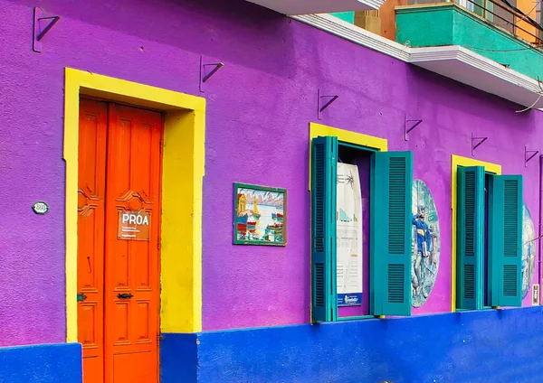 Buenos Aires Argentina Septiembre 2018 Coloridos Edificios Caminito Museo Callejero — Foto de Stock