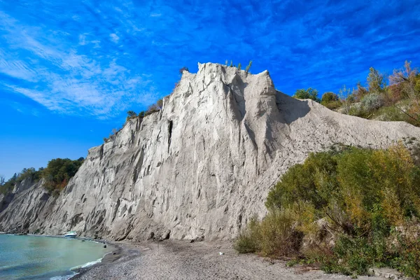 Toronto Scenic Scarborough Bluffs Tegenover Kust Van Ontario Lake — Stockfoto