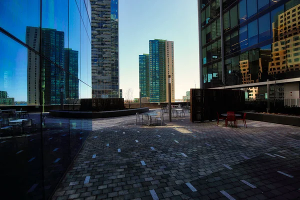 Toronto Manzaralı Finans Bölgesi Silüeti — Stok fotoğraf