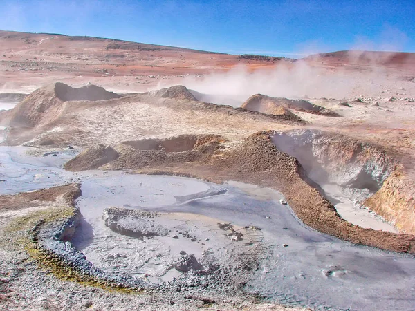 Bolivya Salar Uyuni Sasnta Manana Geyser Manzara Manzara — Stok fotoğraf