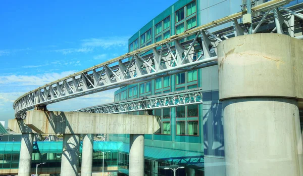 Navette Liaison Ferroviaire Dans Aéroport Moderne — Photo