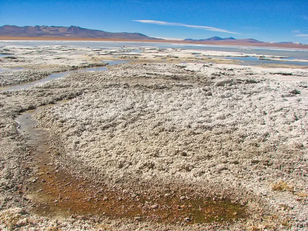 Bolivia Salar Uyuni Aguas Calientes Panoramici Laghi Paesaggi — Foto Stock