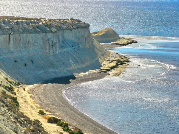 Γραφικά Τοπία Της Punta Loma Κοντά Στο Puerto Madryn Αργεντινή — Φωτογραφία Αρχείου