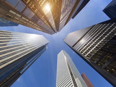 Sahne Toronto finans bölgesi şehir merkezinde şehir merkezinde, Bay ve King kavşağı, Borsa ve bankacılık meydanı yakınında.