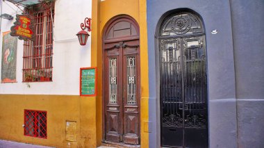 Buenos Aires, Arjantin-20 Mayıs 2017: San Telmo- Buenos Aires 'in en eski bölgesi