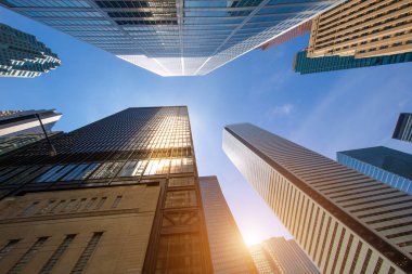 Sahne Toronto finans bölgesi şehir merkezinde şehir merkezinde, Bay ve King kavşağı, Borsa ve bankacılık meydanı yakınında.