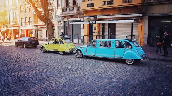 San Telmo Streets Buenos Aires Argentina Retro Cars — Stock Photo, Image