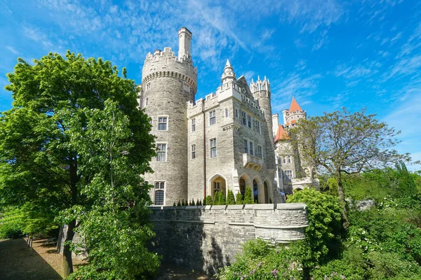 Storico Castello Casa Loma Palazzo Stile Gotico Revival Giardino Ristorante — Foto Stock