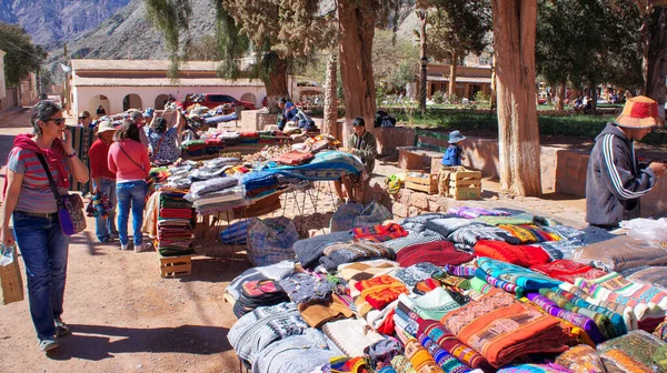 Purmamarca Jujuy Argentina March 2017 Purmamarca Central Market Souvenirs Sold Stock Picture