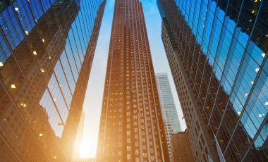 Toronto finans bölgesi ufuk çizgisi modern mimari