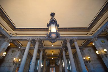 Mexico City, Meksika-22 Nisan 2018: Ulusal Sanat Müzesi (Museo Nacional de Arte) iç mekanları