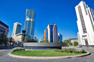 Mexico City, Meksika-10 Aralık 2018: Paseo De Reforma yakınlarındaki Mexico City Finans Merkezi