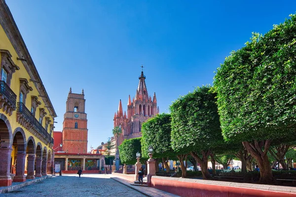 San Miguel Allende Mexico December 2018 Landmark Parroquia San Miguel — стокове фото