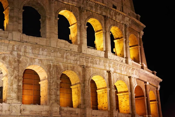 Famous Coliseum Rome Night — Stock Photo, Image