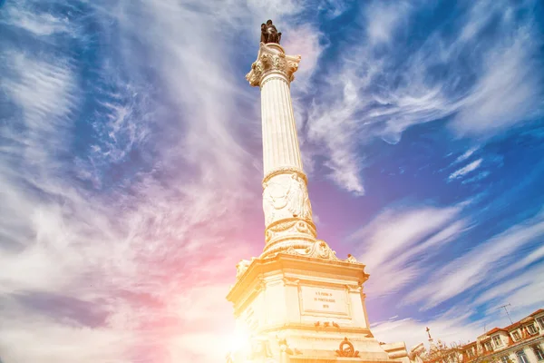 Lisboa Fuente Plaza Rossio — Foto de Stock