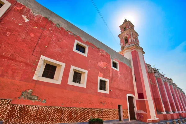 Színes Puebla Utcák Történelmi Belvárosában — Stock Fotó