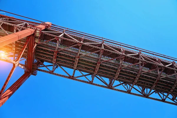 Lisboa Landmark Suspensión Abril Puente —  Fotos de Stock