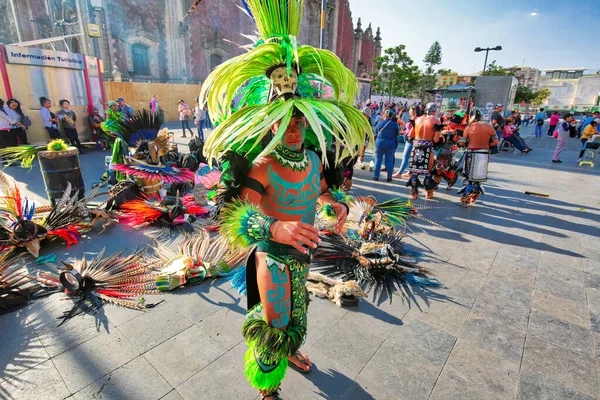 Mexico City Mexiko Dubna 2018 Indický Festival Kmenové Oslavy Náměstí — Stock fotografie