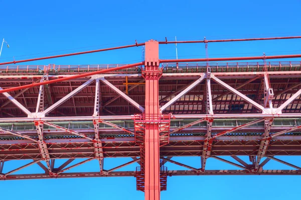 Lisbon Landmark Suspension April Bridge — Stock Photo, Image