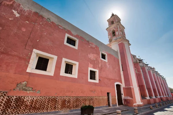 Coloridas Calles Coloniales Puebla Centro Histórico Zócalo — Foto de Stock