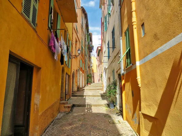 Scenic Villefranche Streets Close Sea Promenade — Stock Photo, Image