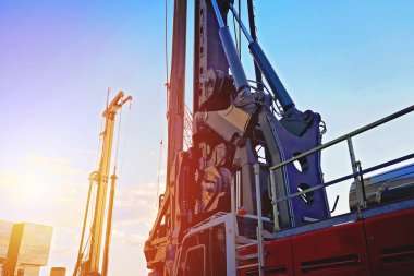 Toronto Downrtown 'da inşaat. kazıcı