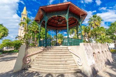 Mazatlan tarihi şehir merkezinde (Centro Historico) Lekesiz Gebelik Katedrali)