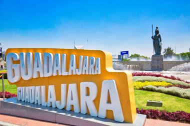 Gudalajara, Meksika-10 Nisan 2018: Guadalajara tarihi merkezindeki Landmark Minerva anıtı