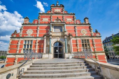 Kopenhag, Danimarka-2 Ağustos 2018: Kopenhag Borsen Borsa Binası