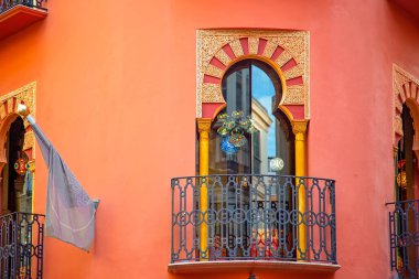 Malaga tarihi şehir merkezi ve Malaga Katedrali yakınlarındaki eski şehir sokakları