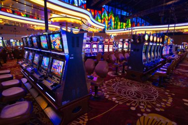 Buffalo, ABD-20 Temmuz 2018: Seneca Niagara Kumarhanesi, Kanada Sınır Kapısı