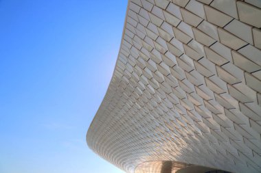LISBON, PORTUGAL-EKİM 17, 2017: Lizbon 'daki Ünlü MAAT Müzesi