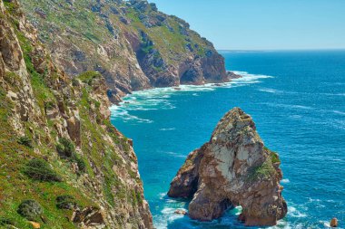 Cascais, Cabo da Roca manzaralı kıyı şeridi.