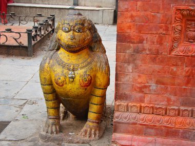 Katmandu, Nepal 'deki eski binalar ve oymalar