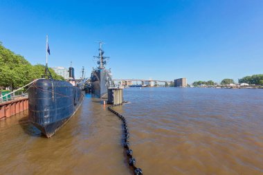 Buffalo, ABD-20 Temmuz 2019: Buffalo ve Erie County Donanma ve Askeri Parkı Canalside 'da
