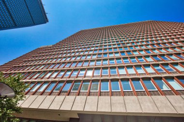Boston, MA, ABD-29 Ekim 2018: Prudential Tower yakınlarındaki Boston şehir merkezi sokakları