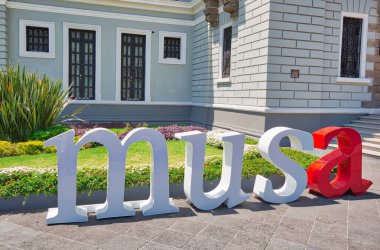Guadalajara, Meksika-25 Nisan 2018: Guadalajara Üniversitesi Sanat Müzesi (MUSA)