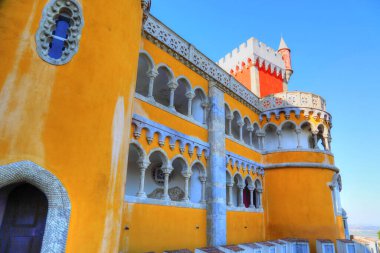Sintra, Portekiz-16 Ekim 2017: Sintra 'daki Pena Sarayı