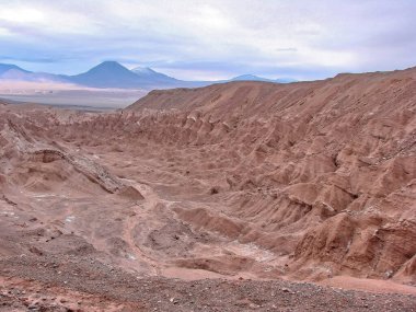 San Pedro de Atacama, Şili 'deki Valle de Muerte (Ölüm Vadisi) manzara ve manzaraları