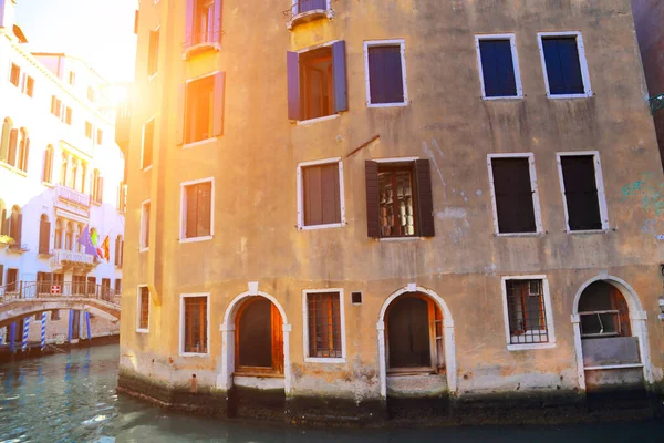 Вулиці Венеції Біля Площі Святого Марко Заході Сонця — стокове фото
